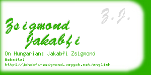 zsigmond jakabfi business card